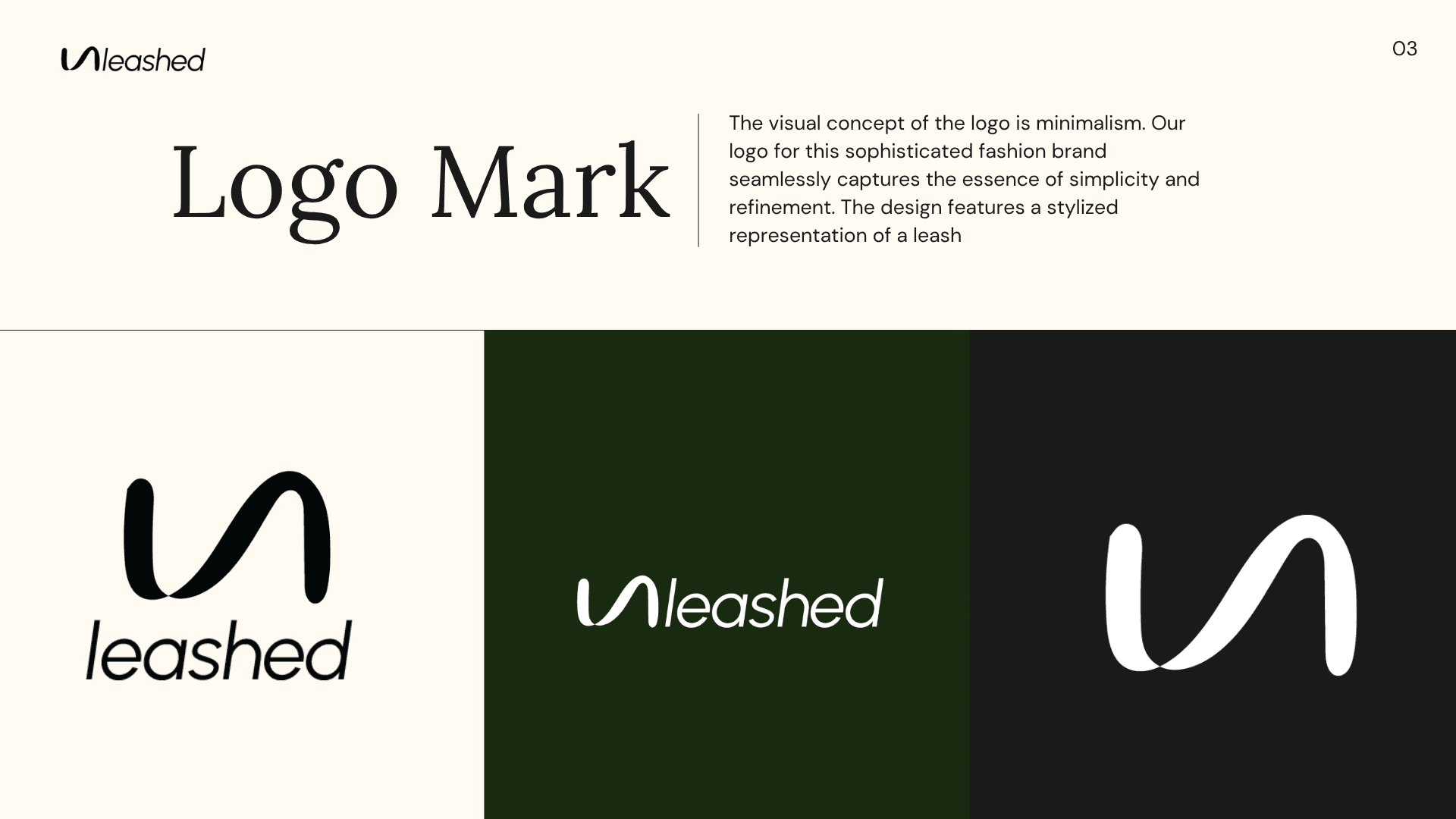 Unleashed brand guidelines, page 4 of 9